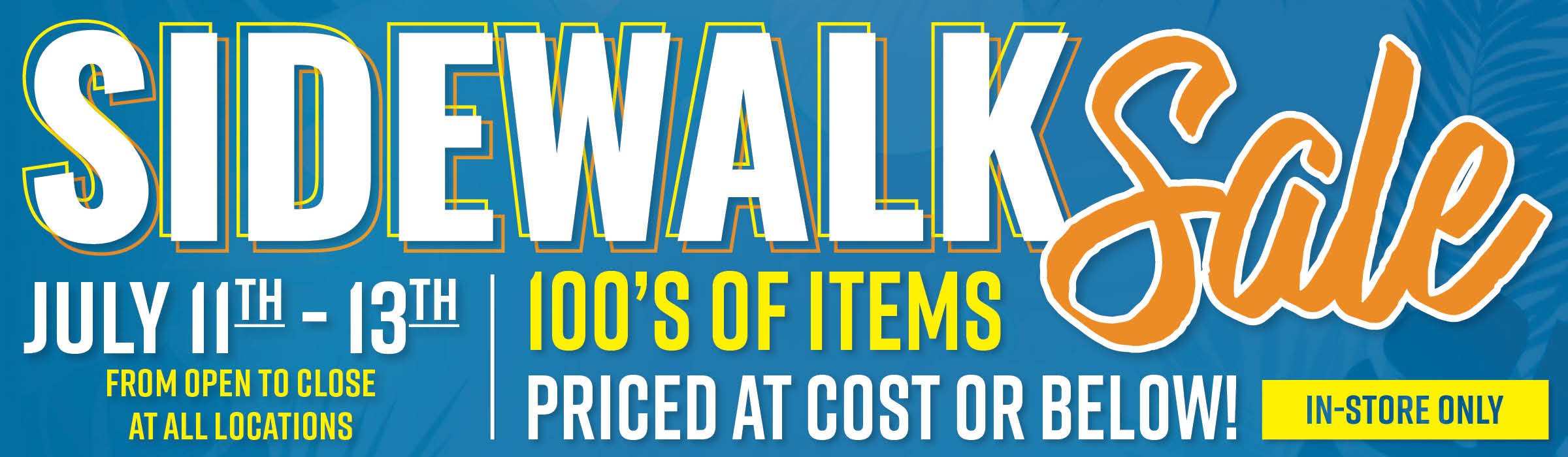 SIDEWALK SALE